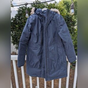 Women's Blue North face size large waterproof, down jacket
